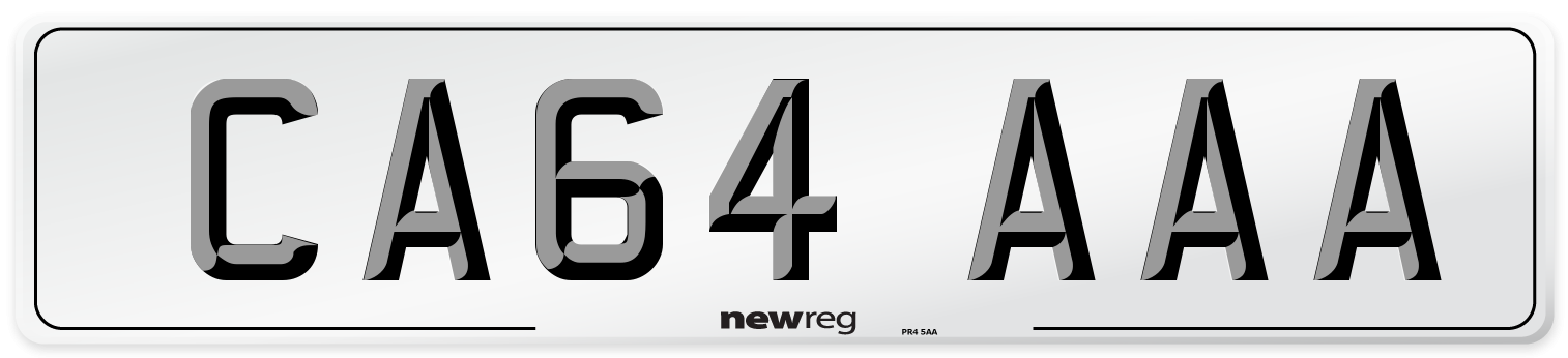CA64 AAA Number Plate from New Reg